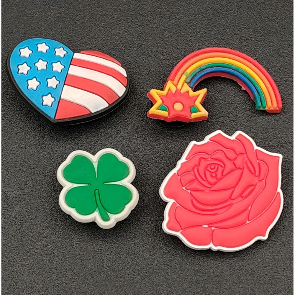 Set-4 Cartoon Shoe Charms Cute Characters Fits Shoes Wristband Accessories 📸👀